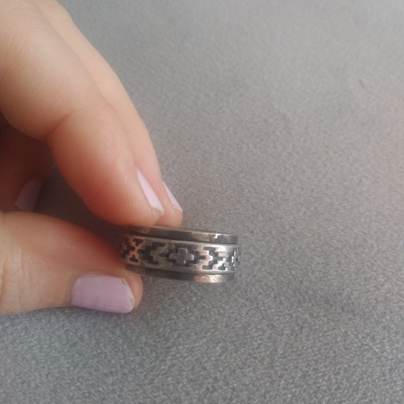 Sterling Spinner Ring New old stock vintage boho - Picture 2 of 6